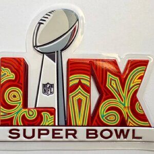 Super Bowl LIX 59 Patch New Orleans Plastic Flex Chrome Sew on Jersey Patch